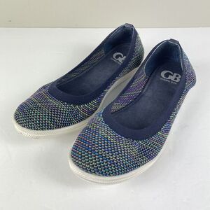 Gianni Bini Knit Flats Sz 7 Comfort Shoes washable Casual Slip On Flyknit Blue